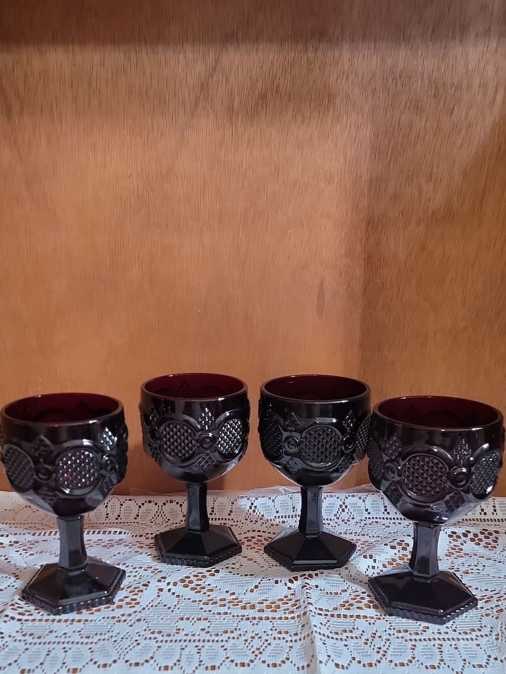Vintage Avon 1876 Cape Cod Water Goblets Set Of 4